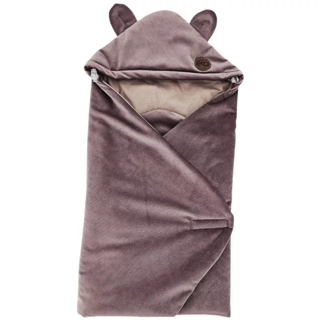 EKO Pamut Autósülés Lábzsák Bársony Dark Pink 110x100cm – Pamut-Bársony, Hipoallergén Töltettel, 3–18 Hónapos Korra