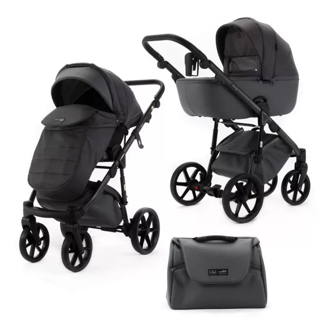 Adamex Nola Natura Stone Kombinált Babakocsi - Prémium Kényelem, Sokoldalú Megoldás, Babával Való Mindennapokra