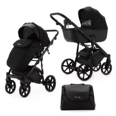   Adamex Nola Natura Carbon Kombinált Babakocsi - Prémium Kényelem, Sokoldalú Megoldás, Babával Való Mindennapokra