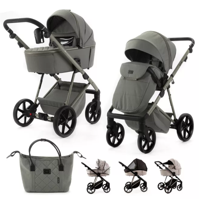 Adamex Delta Natura Salvia Kombinált Babakocsi - Prémium Kényelem, Sokoldalú Megoldás, Babával Való Mindennapokra