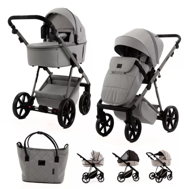 Adamex Delta Natura Moon Kombinált Babakocsi - Prémium Kényelem, Sokoldalú Megoldás, Babával Való Mindennapokra