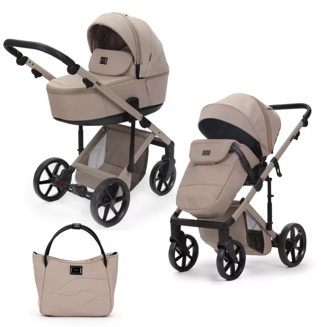 Adamex Dolce Natura Sand Kombinált Babakocsi - Prémium Kényelem, Sokoldalú Megoldás, Babával Való Mindennapokra