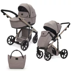   Adamex Dolce Natura Cappuccino Kombinált Babakocsi - Prémium Kényelem, Sokoldalú Megoldás, Babával Való Mindennapokra