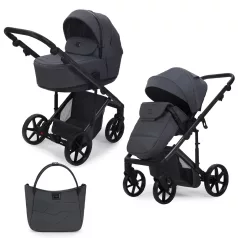   Adamex Dolce Natura Stone Kombinált Babakocsi - Prémium Kényelem, Sokoldalú Megoldás, Babával Való Mindennapokra