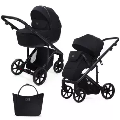   Adamex Dolce Natura Carbon Kombinált Babakocsi - Prémium Kényelem, Sokoldalú Megoldás, Babával Való Mindennapokra