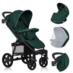   Lionelo Annet Plus Green Forest Sport Babakocsi - Könnyű Irányíthatóság, Kényelmes Sétákhoz és Utazáshoz