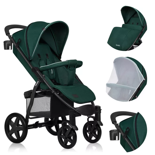 Lionelo Annet Plus Green Forest Sport Babakocsi - Könnyű Irányíthatóság, Kényelmes Sétákhoz és Utazáshoz