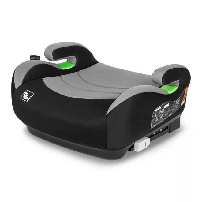 Lionelo Luuk Fix i-Size Ülésmagasító 125-150 cm Szürke Kő - Isofix Rögzítésű Autós Ülésmagasító