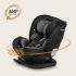 Lionelo Bastiaan i-Size Autósülés 40-150 cm Fekete Szürke - Isofix Gyerekülés Forgatható Kialakítással, Újszülött Kortól
