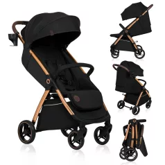   Lionelo Ingrid Sport Babakocsi Black Onyx - Kompakt Városi Babakocsi, Könnyű Összecsukással