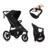 Lionelo Azura Sport Babakocsi Black Onyx - Könnyű Összecsukható Sport Babakocsi Városi Használatra