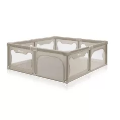   Lionelo Gyerek Játszótér Willow XL Bézs Homok 187x207cm Járóka - Kényelmes Játékhoz és Pihenéshez Biztonságos Baba Használatra