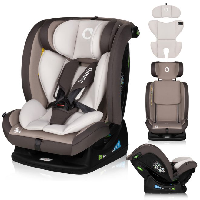Lionelo Aart i-Size Autósülés 40-150 cm Bézs Latte - Isofix Gyerekülés Újszülött Kortól, Állítható Fejtámla
