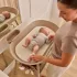 Lionelo Rosie Beige Sand Mobil Pelenkázóállvány - Kényelmes és Higiénikus Pelenkázáshoz Praktikus Babaápoláshoz