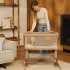 Lionelo Jodie Beige Taupe 3in1 Babaöböl, Bölcső és Szabadon Álló Kiságy – Babaöböl, Bölcső és Kiságy Egyben, Matrac + Szúnyogháló