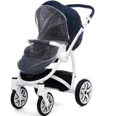   BabyOno Univerzális Szúnyogháló Babakocsira és Mózeskosárra Fehér Színben (95x60x20cm)