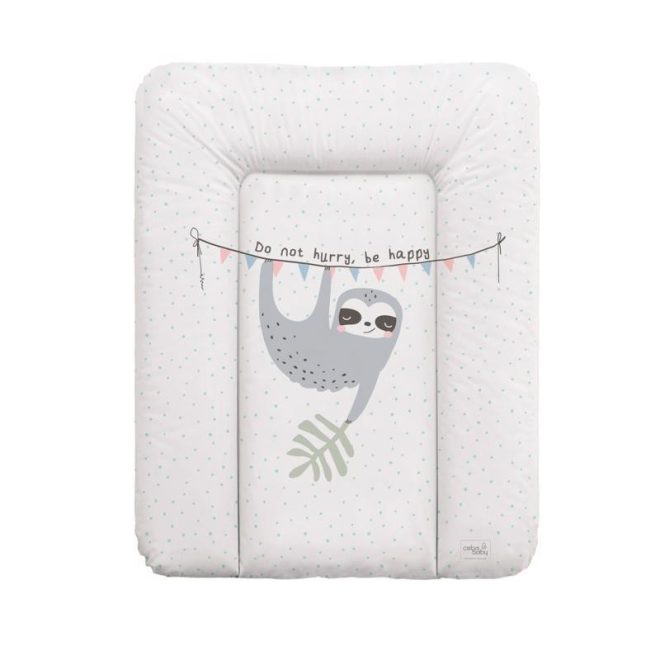 CEBA BABY Pelenkázó Alátét Komódhoz Puha Candy Andy Lazy Mintával 50x70cm - Ftalátmentes, Könnyen Tisztítható