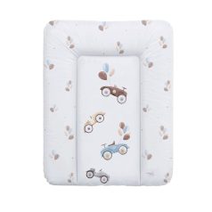   CEBA BABY Pelenkázó Alátét Komódra Puha Retro Autók Mintával 50x70cm - Ftalátmentes, Könnyen Tisztítható
