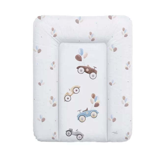 Ceba Baby Pelenkázó Alátét Komódra Puha Retro Autók Mintával 50x70cm - Ftalátmentes, Könnyen Tisztítható