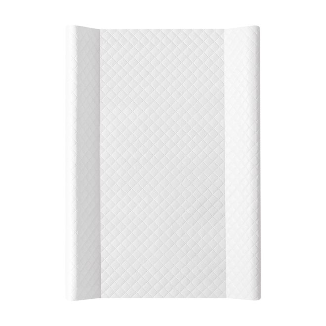Ceba Baby Comfort Caro Fehér Pelenkázó Alátét 2 Szegéllyel és Merev Lappal 50x70cm - Prémium Minőségű, Stabil és Könnyen Tisztítható Pelenkázófelület Babáknak