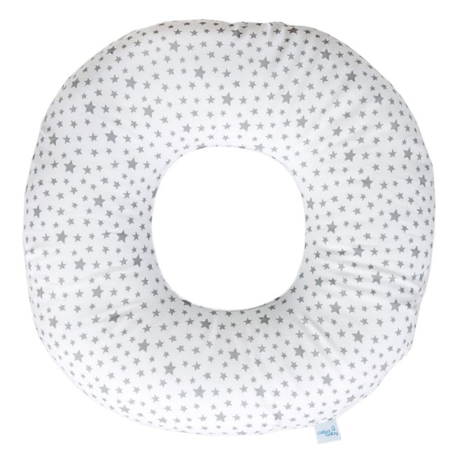 Ceba Baby Szülés Utáni Párna Szürke Csillagok Fehéren - Támogató, Kényelmes, Baba- és Anyabarát