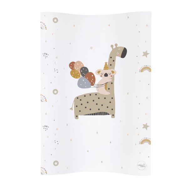 CEBA BABY COSY Pelenkázó Alátét Zsiráf Mintával 2 Szegélyes Puha 50x70cm - Ergonomikus, Ftalátmentes és Könnyen Tisztítható