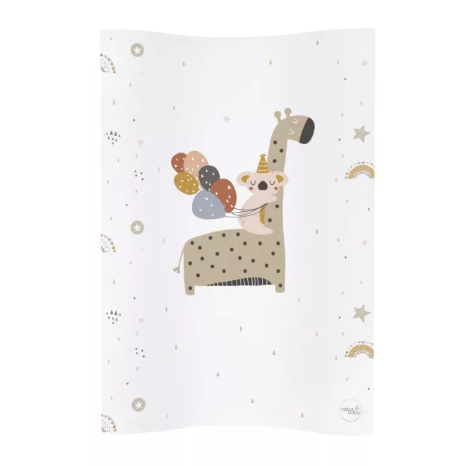 Ceba Baby COSY Pelenkázó Alátét Zsiráf Mintával 2 Szegélyes Puha 50x70cm - Ergonomikus, Ftalátmentes és Könnyen Tisztítható