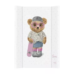   Ceba Baby Pelenkázó Alátét 2-szegélyes Merev Lappal (50x70) Comfort Fluffy Puffy Lea - Kényelmes és Higiénikus Pelenkázáshoz Mindennapi Babaápoláshoz