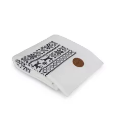   Ceba Baby Takaró Kötött Ajándékcsomagolásban 90x90 Rénszarvasok Fehér - Puha Melegséghez és Kényelmes Mindennapi Használathoz