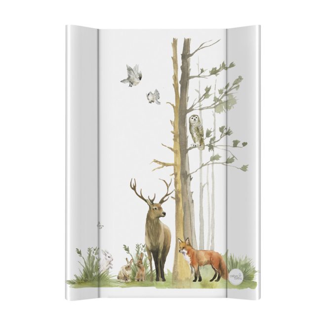 Ceba Baby Basic Woodland Pelenkázó Alátét 2 Szegéllyel és Puha Felülettel 50x70cm - Kényelmes, Biztonságos és Könnyen Tisztítható Pelenkázófelület Babáknak