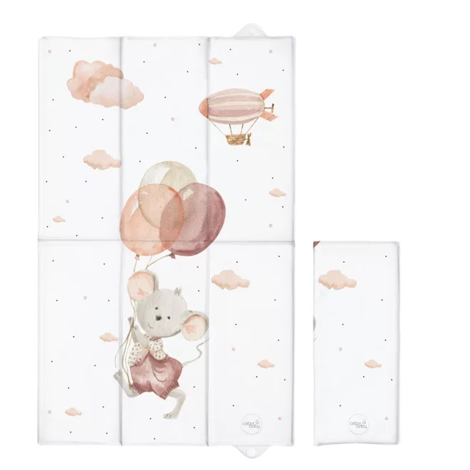 Ceba Baby Basic Mouse Utazó Pelenkázó Alátét 80x50cm - Összehajtható, Puha és Könnyen Tisztítható Pelenkázófelület Útközben