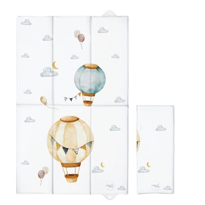 Ceba Baby Basic Balloons Utazó Pelenkázó Alátét 60x40cm - Összehajtható, Puha és Könnyen Tisztítható Pelenkázófelület Útközben