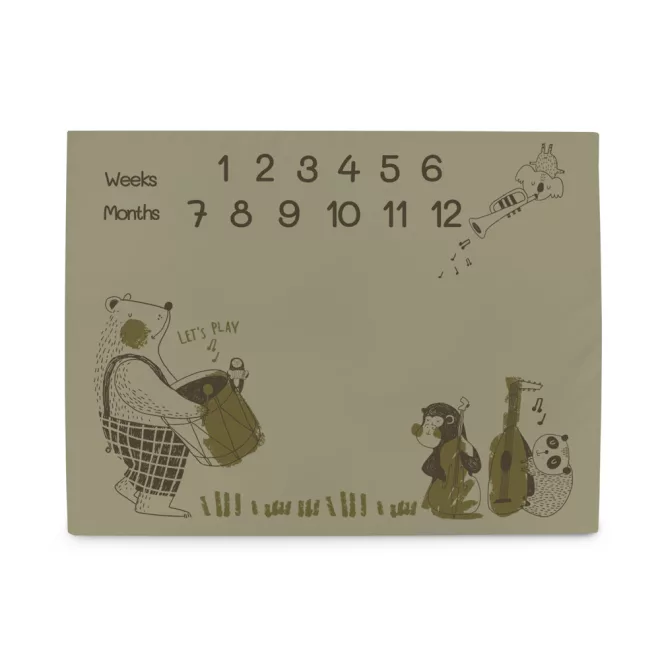 Ceba Baby Basic Band Mérföldkő Fotózós Alátét 92x72cm - Emlékezetes Babafotókhoz és Hónapról Hónapra