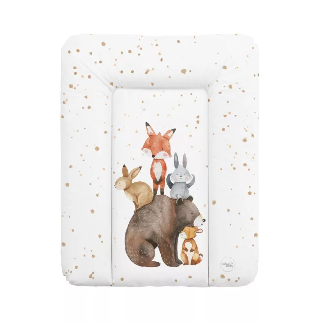 Ceba Baby Basic Forest Friends Puha Pelenkázó Alátét 50x70cm - Kényelmes, Biztonságos és Könnyen Tisztítható Pelenkázófelület Babáknak