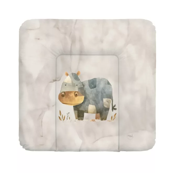Ceba Baby Basic Cosy Hippo Puha Pelenkázó Alátét 75x72cm - Nagyméretű, Kényelmes és Könnyen Tisztítható Pelenkázófelület Babáknak