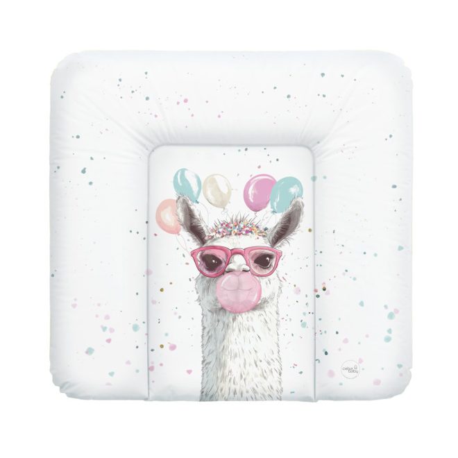 Ceba Baby Basic Crazy Lama Puha Pelenkázó Alátét 75x72cm - Nagyméretű, Kényelmes és Könnyen Tisztítható Pelenkázófelület Babáknak