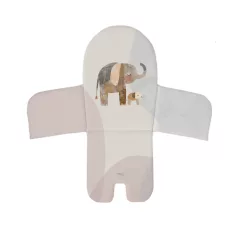  Ceba Baby Basic Etetőszék Betét 38x28cm Elephant Family - Puha, Kényelmes és Könnyen Tisztítható Ülésbetét Babáknak