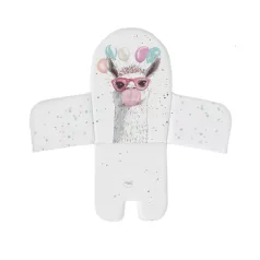   Ceba Baby Basic Etetőszék Betét 38x28cm Crazy Lama - Puha, Kényelmes és Könnyen Tisztítható Ülésbetét Babáknak