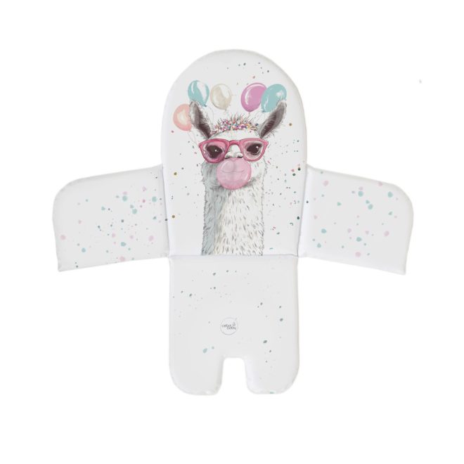Ceba Baby Basic Etetőszék Betét 38x28cm Crazy Lama - Puha, Kényelmes és Könnyen Tisztítható Ülésbetét Babáknak