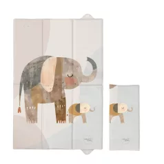   Ceba Baby Basic Elephant Family Utazó Pelenkázó Alátét 60x40cm - Kényelmes Használathoz Utazáskor és Sétánál