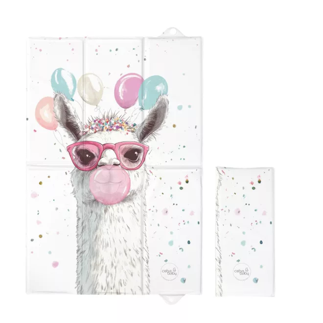Ceba Baby Basic Crazy Lama Utazó Pelenkázó Alátét 60x40cm - Könnyű Hordozhatósághoz és Gyors Pelenkázáshoz