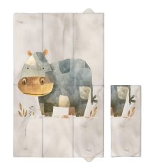   Ceba Baby Basic Cosy Hippo Utazó Pelenkázó Alátét 80x50cm - Összehajtható, Puha és Könnyen Tisztítható Pelenkázófelület Útközben