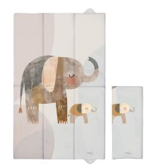   Ceba Baby Basic Elephant Family Utazó Pelenkázó Alátét 80x50cm - Összehajtható, Puha és Könnyen Tisztítható Pelenkázófelület Útközben