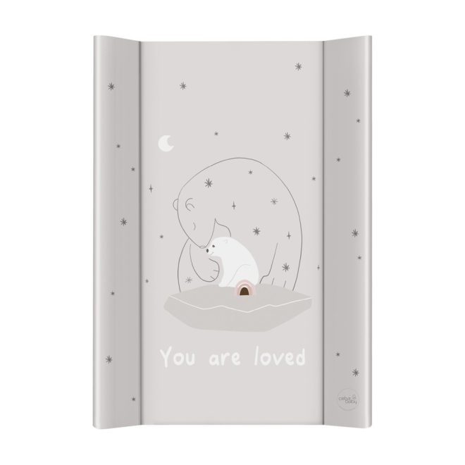 Ceba Baby Basic Polar Bears Kétoldalas Pelenkázó Alátét Kemény Deszkával 50x70cm - Stabil, Biztonságos és Könnyen Tisztítható Pelenkázófelület Babáknak