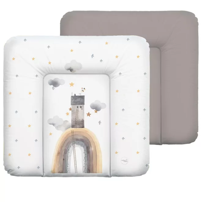 Ceba Baby Basic Rainbow Home Puha Közepes Pelenkázó Alátét 75x72cm - Extra Nagy, Kényelmes és Könnyen Tisztítható Pelenkázófelület Babáknak