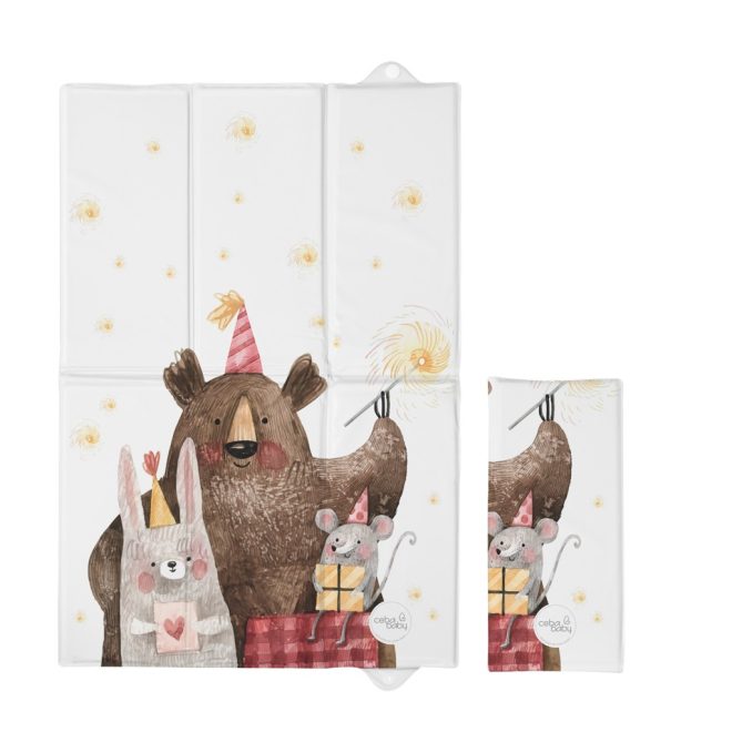 Ceba Baby Basic Celebration Utazó Pelenkázó Alátét 60x40cm - Összehajtható, Puha és Könnyen Tisztítható Pelenkázófelület Útközben