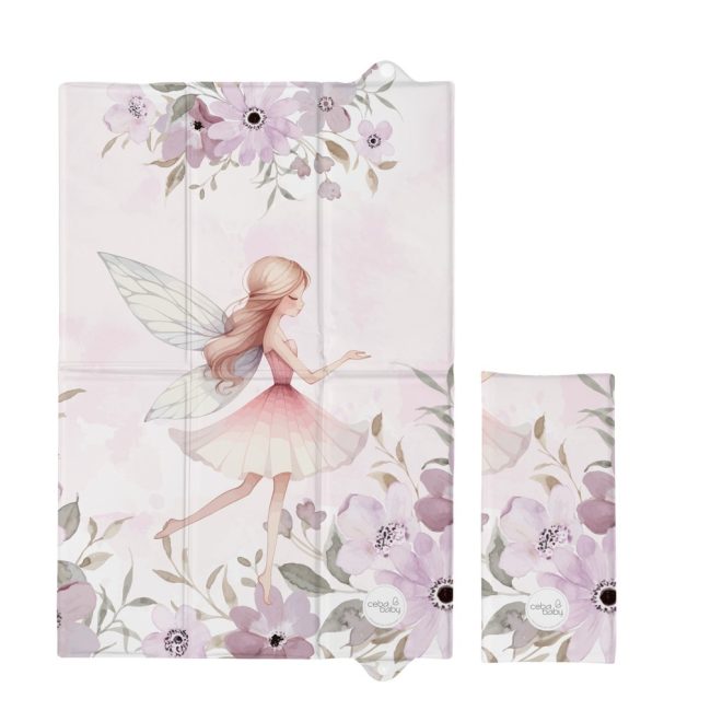 Ceba Baby Basic Meadow Fairy Utazó Pelenkázó Alátét 60x40cm - Összehajtható, Puha és Könnyen Tisztítható Pelenkázófelület Útközben