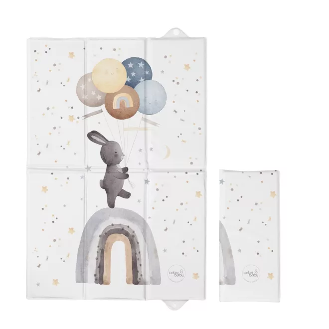 Ceba Baby Basic Rainbow Walk Utazó Pelenkázó Alátét 60x40cm - Összehajtható, Puha és Könnyen Tisztítható Pelenkázófelület Útközben