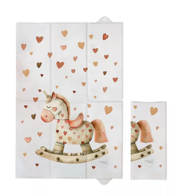 Ceba Baby Basic Rocking Horse Utazó Pelenkázó Alátét 60x40cm - Összehajtható, Puha és Könnyen Tisztítható Pelenkázófelület Útközben