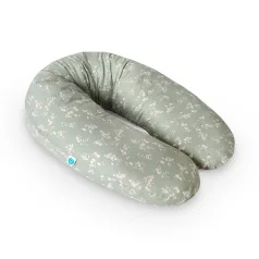   Ceba Baby Szoptatós Párna Cebuška Multi Jersey Zöld Rét 190cm - Kényelmes Szoptatáshoz és Pihentető Támasztáshoz